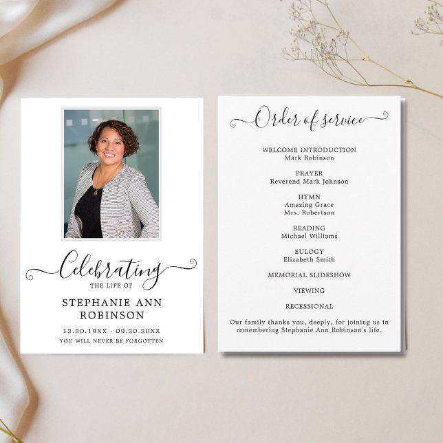 Celebration of Life Photo Order of Service Programme (Creator Uploaded)