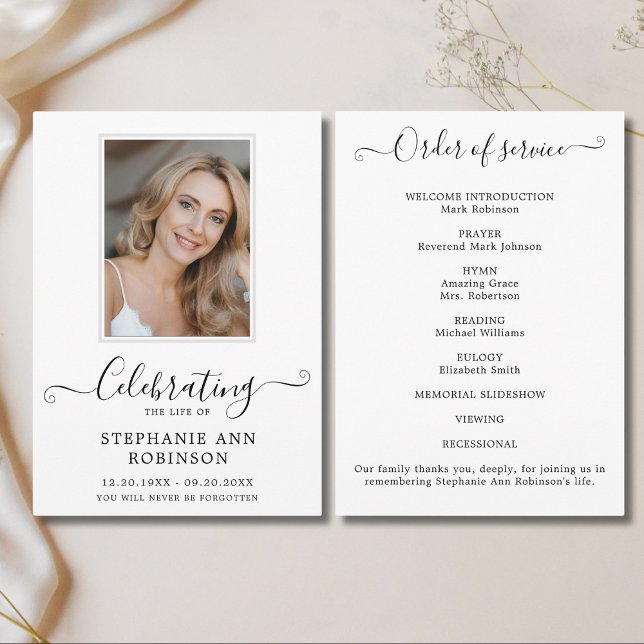 Celebration of Life Photo Order of Service Programme (Creator Uploaded)