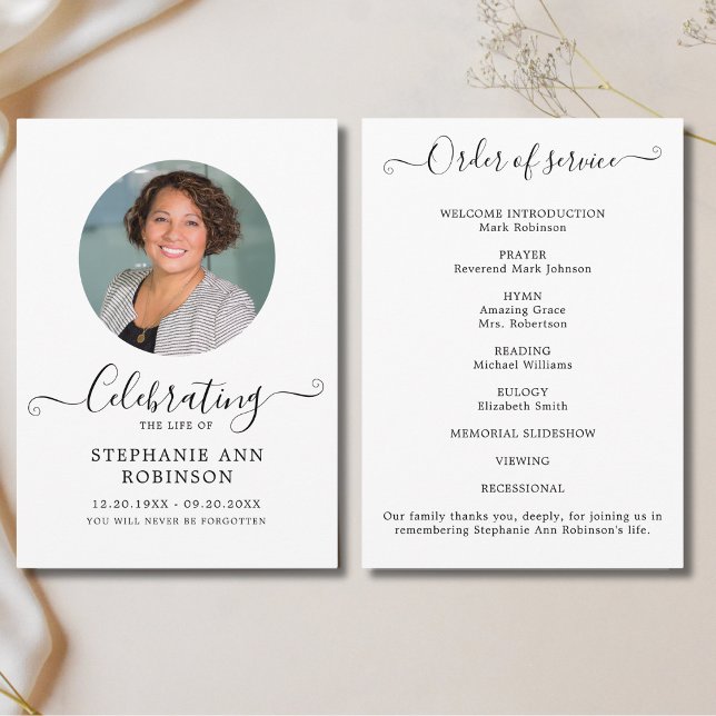 Celebration of Life Photo Order of Service Programme (Creator Uploaded)