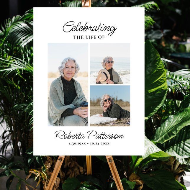 Celebration of Life Photos, Memorial Welcome Poster (Creator Uploaded)