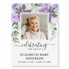 Celebration of Life Purple Floral Photo