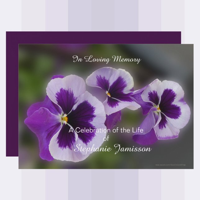 Celebration of Life Purple Flowers Floral Postcard (Creator Uploaded)