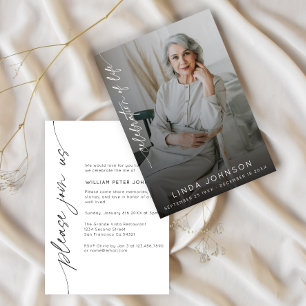 Celebration of Life Remembrance Photo Funeral  Invitation