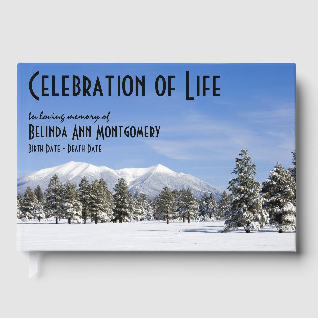 Celebration Of Life San Francisco Peaks Memorial  Guest Book (Front)
