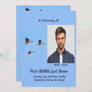 Celebration of Life Service Canada Goose Outdoors Invitation