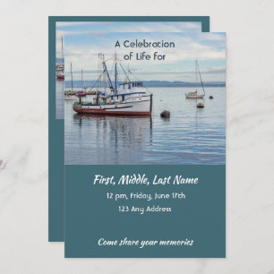 Celebration of Life Service Commercial Fisherman Invitation