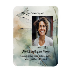 Celebration of Life Service Custom Dragonfly Magnet