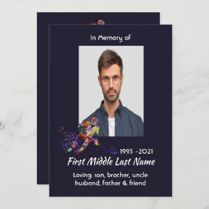 Celebration of Life Service Hockey Player Sport Save The Date