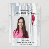 Celebration of Life Service Invite Cardinal Bird