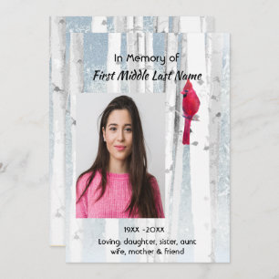 Celebration of Life Service Invite Cardinal Bird