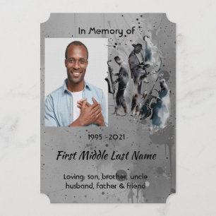 Celebration of Life Service Jazz Band Music Invitation