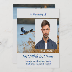 Celebration of Life Service Lake Geese Birds Invitation