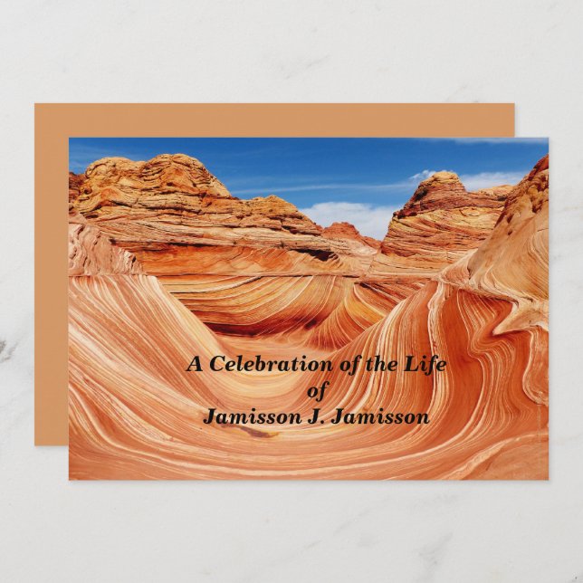 Celebration of Life Southwest The Wave Arizona Invitation (Front/Back)