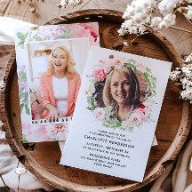 Celebration of Life Watercolor Photo Memorial