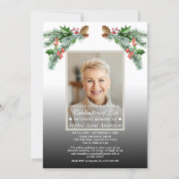 Celebration of Life Winter Bouquet Photo Memorial 