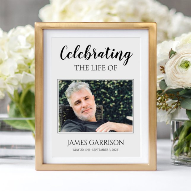Celebration Of Life with Photo Funeral Poster (Creator Uploaded)