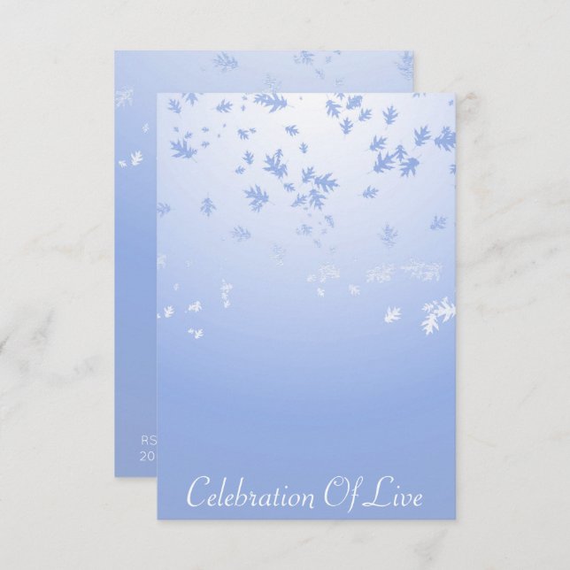 Celebration of Live Vip Silver Blue Invitation (Front/Back)