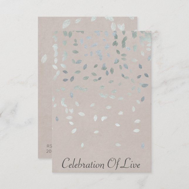 Celebration of Live Vip Silver Pastel Invitation (Front/Back)