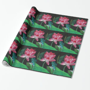 Celebration Pink Lotus Glossy Wrapping Paper