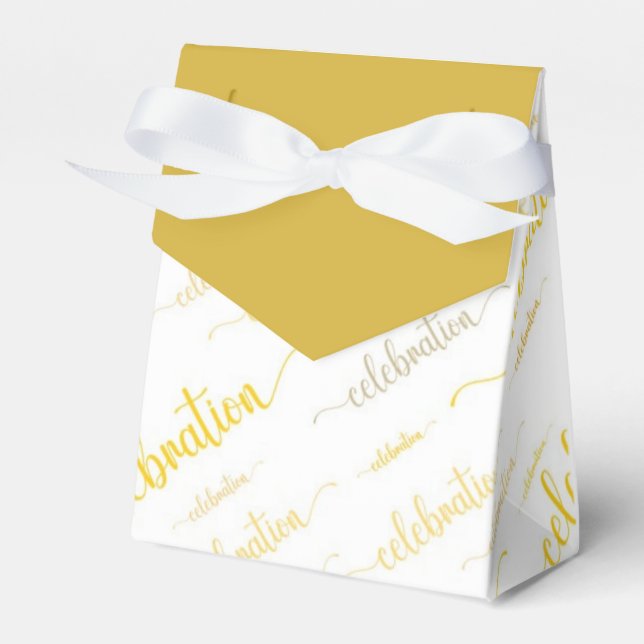 Celebration script pattern Favour Box (Front Side)