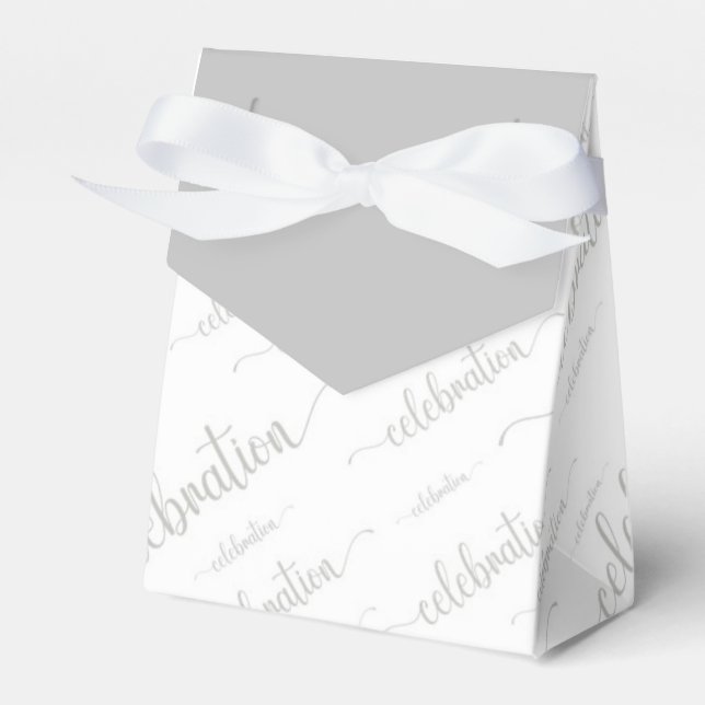 Celebration script pattern Favour Box (Front Side)