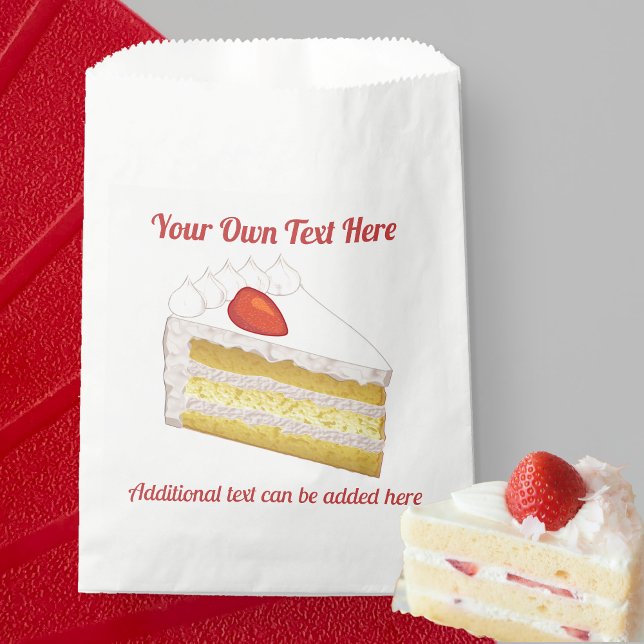 Celebration Sponge Cake - Tres Leches custom text Favour Bags (Creator Uploaded)