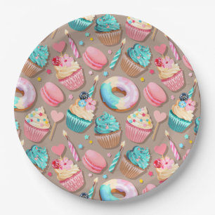 Celebration Sweet Desserts Paper Plate
