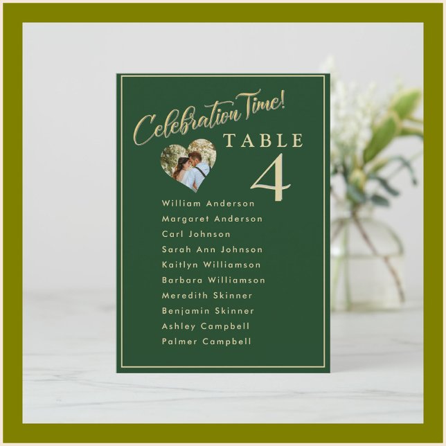 Celebration Time Wedding Photo Seating Plan Cards  (Creator Uploaded)