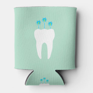 Celebration Tooth with Candles Can Cooler