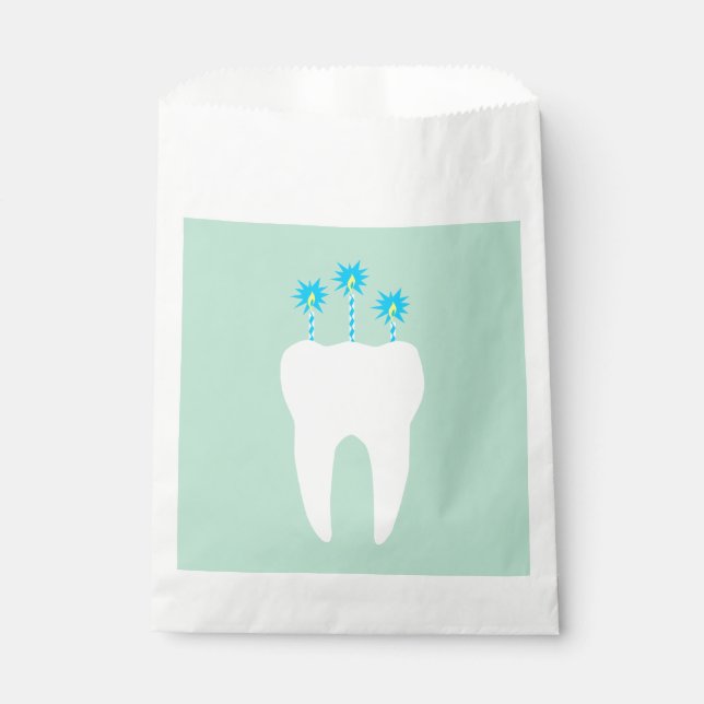 Celebration Tooth with Candles Favour Bags (Front)
