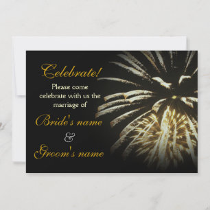 Celebration Wedding Gold Invitation