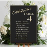 Celebration Wedding Seating Plan Cards Guest Names