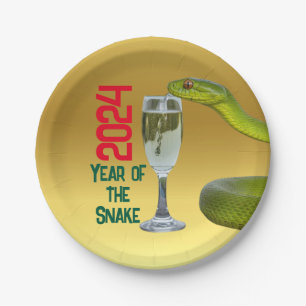 Celebration Year of the snake Chinese New Year Paper Plate