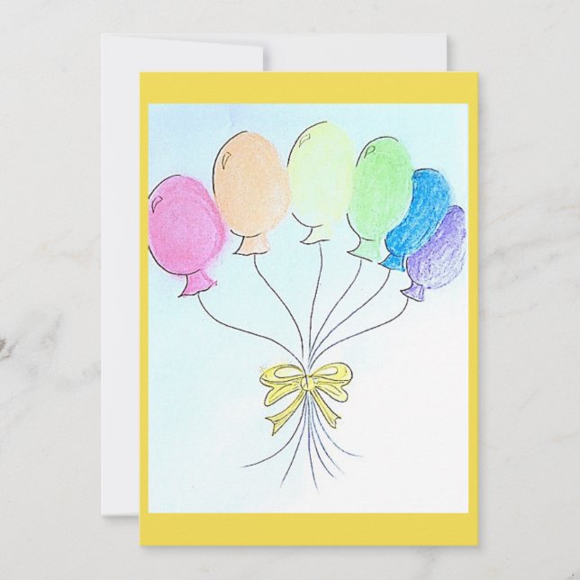 Celebrations birthdays balloons card (Front)