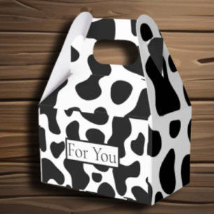 Celebrations Cow Pattern Favour Box