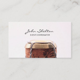 Celebratory Champagne Bottle Business Card
