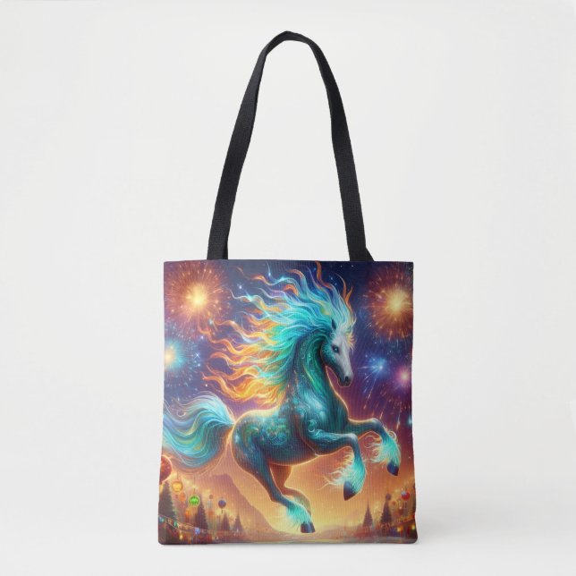 Celebratory Horse Tote Bag (Front)