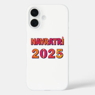 Celebratory “NAVRATRI 2025” Colourful Typography iPhone 16 Case