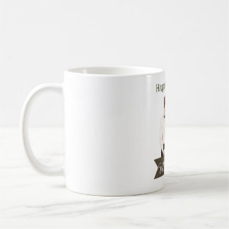 Celebratory Zazal Happy Wedding Illustration with Coffee Mug