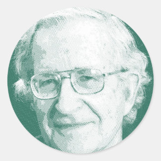 celebrities  noam chomsky 2 classic round sticker
