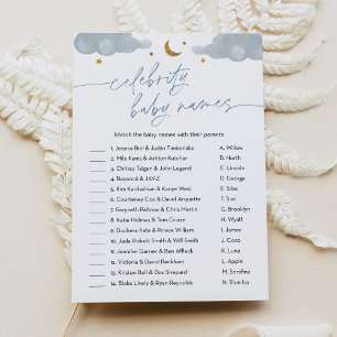 Celebrity Baby Name Twinkle Star Baby Shower Game Invitation