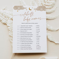 Celebrity Baby Name Twinkle Star Baby Shower Game
