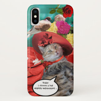 CELEBRITY CAT PRINCESS TATUS, RED HAT WITH PIGEON Case-Mate iPhone CASE