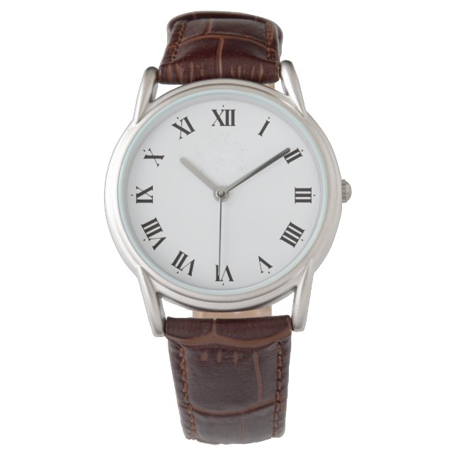 Celery Charles Men Leather Strap Cappuccino Watch (Front)