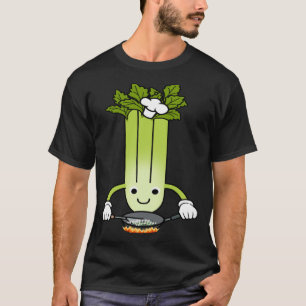 Celery Chef Ironic Saying Leek Vegetables T-Shirt