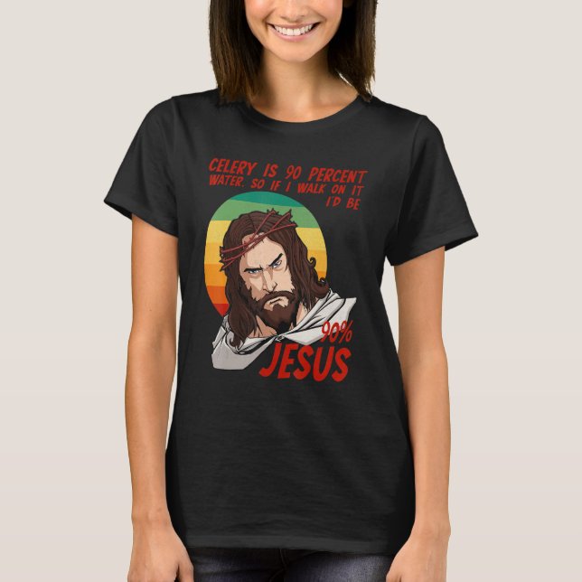 Celery Easter Passover Funny Sarcastic Jesus Faith T-Shirt (Front)