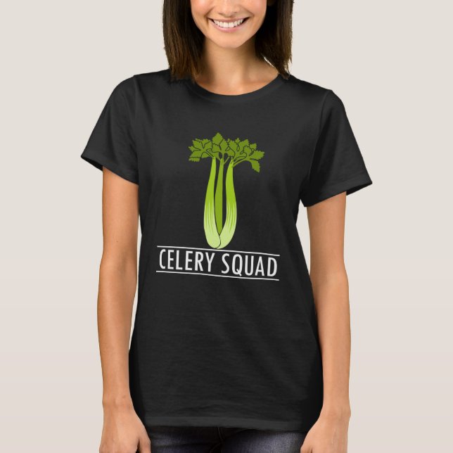 Celery Food Ironic Saying Leeks Vegetable T-Shirt (Front)