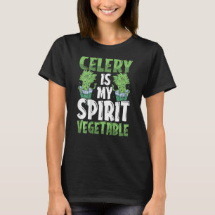 Celery Is My Spirit Vegetable Backprint Vegetable T-Shirt