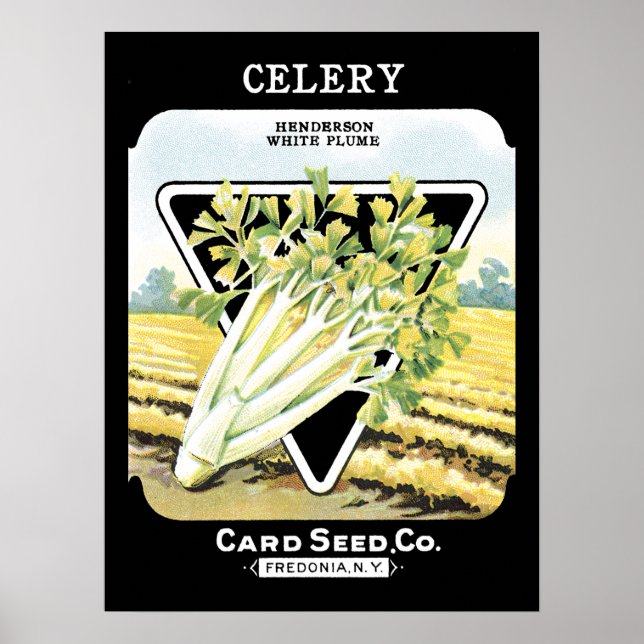 Celery Seed Packet Label Poster (Front)