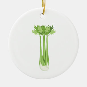 Celery Stalk Ceramic Tree Decoration